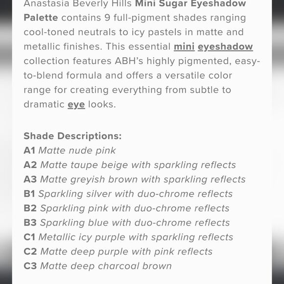 Anastasia Beverly Hills Sugar Mini Eyeshadow Palette - Picture 11 of 11